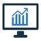 Analytics, growth graph icon design