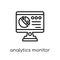 Analytics Monitor icon. Trendy modern flat linear vector Analytics Monitor icon on white background from thin line Business and