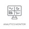 Analytics Monitor linear icon. Modern outline Analytics Monitor