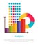 Analytics Set of Multicolored Graphics Poster