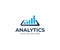 Analytics and smartphone logo template. Mobile analysis vector design