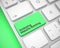 Analyzing Website Ranking - Message on Green Keyboard Key. 3D.