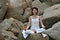 Ananda Yoga on the rock