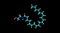 Anandamide molecular structure isolated on black