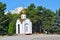 Anapa, Russia, July, 14, 2018. The city of Anapa, chapel of the prophet Hosea in the square of Soviets in the summer