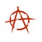 Anarchy. Letter A in the circle. A symbol of chaos and rebellion