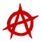 Anarchy symbol red