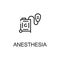 Anasthesia flat icon or logo for web design