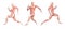 Anatomical man running muscles