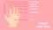 Anatomy of hand. name of finger or toe and other. beautiful color background. vector illustration eps10