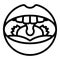 Anatomy tonsillitis icon, outline style