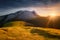 Anboto mountain from Urkiolamendi at sunrise