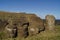 Ancestral statue (Moai) on Easter Island, Rapa Nui, South Pacific, Chile