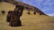 Ancestral statue (Moai) on Easter Island, Rapa Nui, South Pacific, Chile