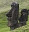 Ancestral statue (Moai) on Easter Island, Rapa Nui, South Pacific, Chile
