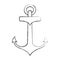 Anchor artistic isolated icon