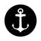 Anchor artistic isolated icon