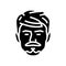 anchor beard hair style glyph icon vector illustration