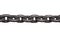 Anchor chain links on a white background. Black metal, reliable ship cable