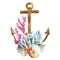 Anchor with corals