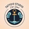 Anchor and dices tattoo studio image artistic