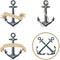 Anchor emblem illustrations