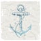 Anchor on grunge paper background