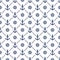 Anchor and helm ship seamless pattern. Blue symbol boat or steering background. Repeated marine texture. Repeat maritime sailing d