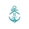 Anchor home logo , residential logo vector