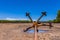 Anchor Hook Seascape Wooden Boats In Vanga Last Town In Kenya Kwale County Streets Business Settlement In Coastal Region