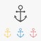 Anchor icon, grapnel, boat, ship, nautical