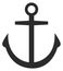 Anchor icon. Navy symbol. Boat safety tool