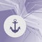 Anchor icon on purple abstract modern background. The lines in all directions. With room for your advertising.