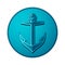 Anchor icon on round button