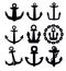 Anchor icon set