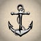 Anchor icon solated, nautical, heavy, iron, symbol