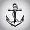 Anchor icon solated, nautical, heavy, iron, symbol