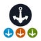 Anchor icon, vector illustration