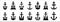 Anchor icons set collection. Assorted ship anchors vector set. Nautical and sailing symbol. Vector stock illustration