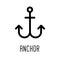 Anchor line icon