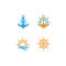 Anchor logo vector icon