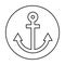 Anchor maritime isolated icon