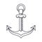 Anchor maritime symbol isolated icon