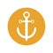 anchor nautical travel maritime yellow circle