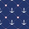 Anchor pattern,Seamless love wedding and valentine. illustration