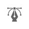 Anchor, pen, tool icon. Element of materia flat tools icon