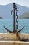 Anchor at the pier of the township of Vathy, Greece
