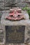 Anchor and plaque at war memorial in Fort William, Scotland.