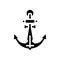 anchor port glyph icon vector illustration
