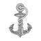 Anchor and rope coloring book for adults vector